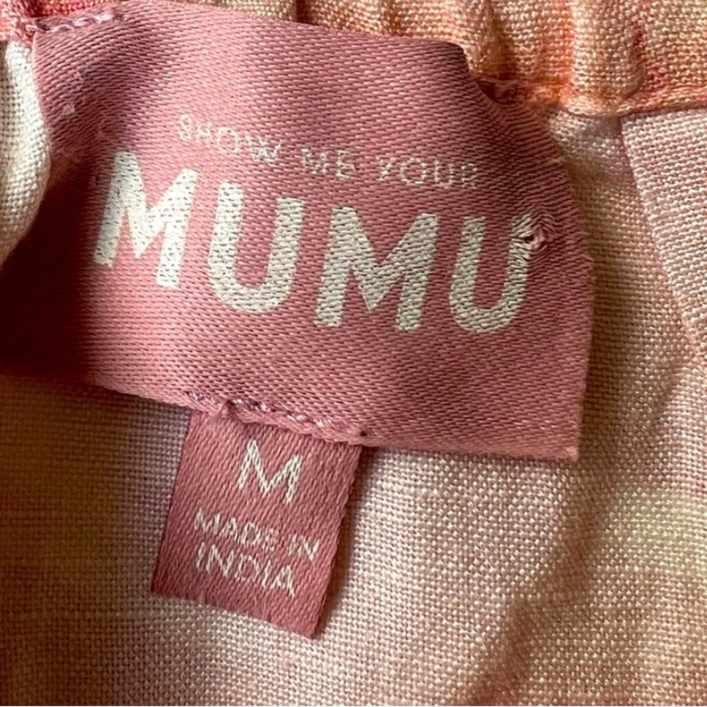 Show Me Your MuMu Pink Floral Wrap Mini Skirt Size Medium EUC - Picture 4 of 8